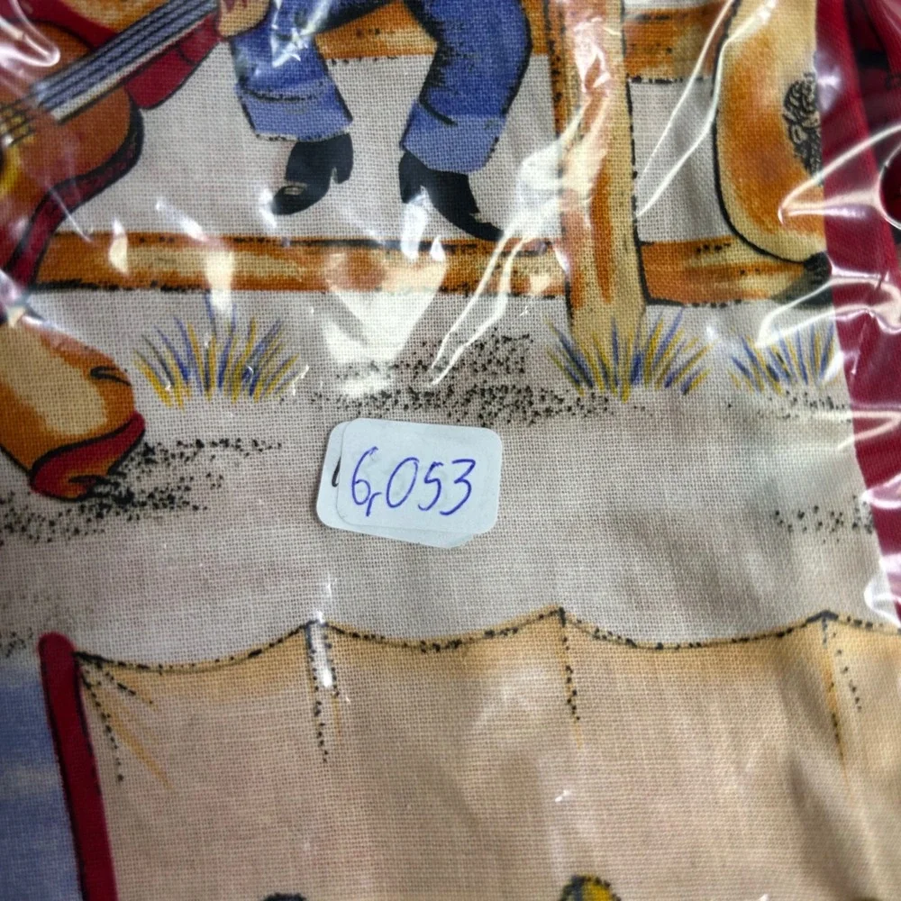 Westerncore Retro 13x13 Multicolor Cowboy Print Envelope Pillow Cover‎